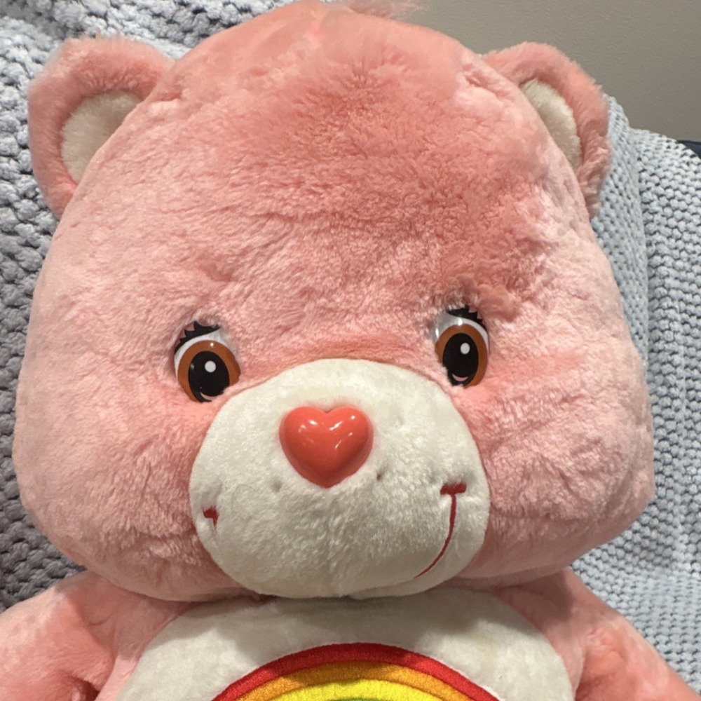 Care Bears Cheer Bear Plush Stuffed Animal Pink Surface Washable CR10803 2002 - Picture 2 of 6